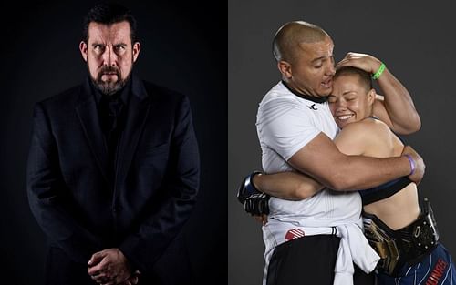 John McCarthy (L), Pat Barry and Rose Namajunas (R) (via @johnmccarthymma and @rosenamajunas on Instagram)