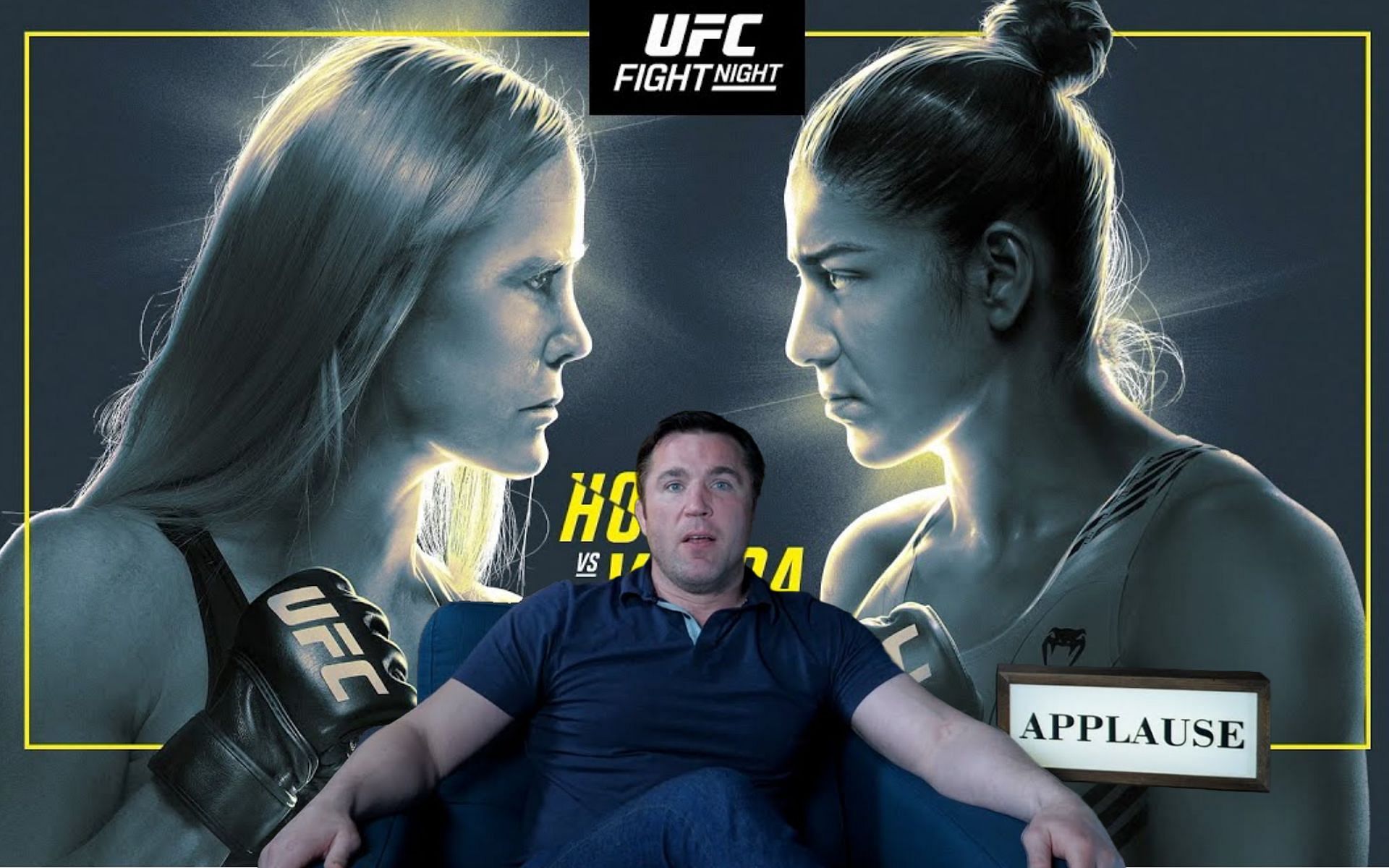 Holly Holm (left), Chael Sonnen (center), Ketlen Viera (right) (Images via YouTube / @UFC and @ChaelSonnen)