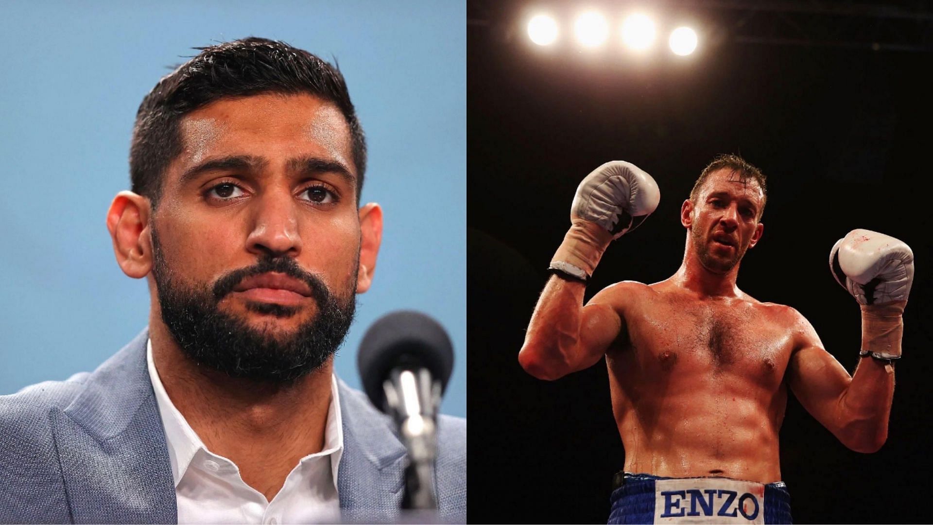 Amir Khan (left), Enzo Maccarinelli (right) [images courtesy of Getty]
