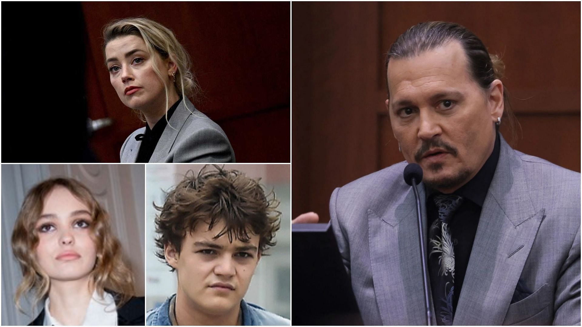 Amber Heard speaks about Johnny Depp&#039;s kids (Image via Getty Images, and Sportskeeda)