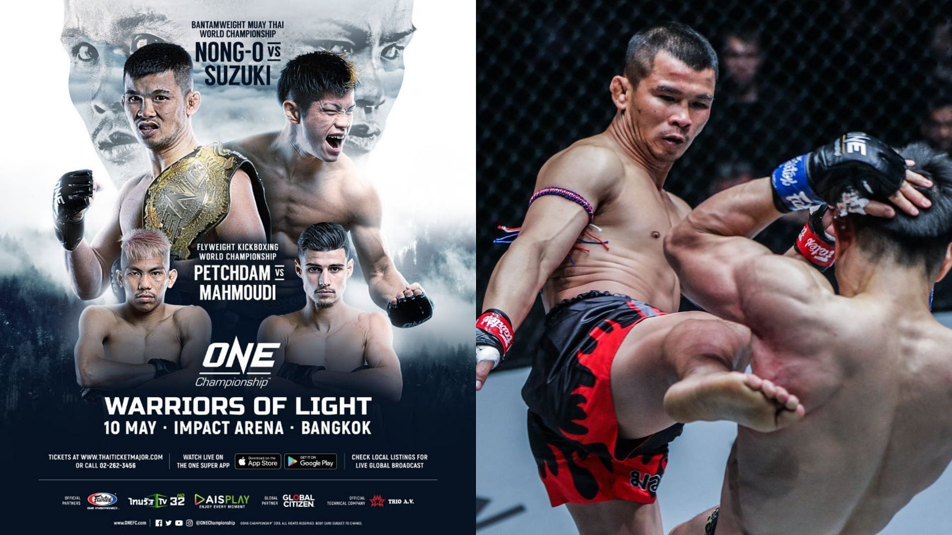 [Photo Credit: ONE Championship] Nong-O Gaiyanghadao, Hiroaki Suzuki