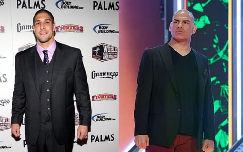 Brendan Schaub (left) and Cain Velasquez