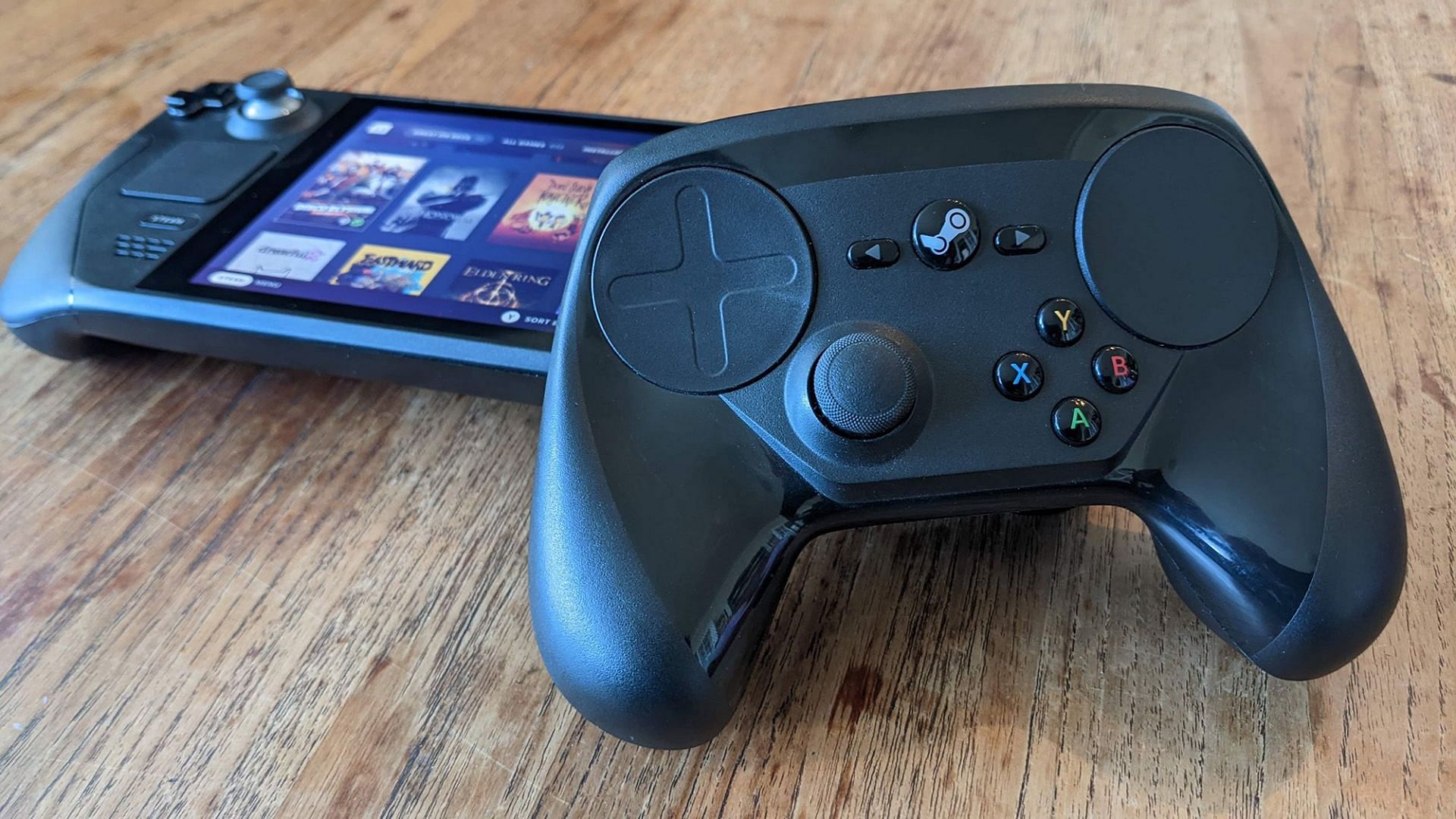 It is easy to connect a controller or gamepad to the Steam Deck (Image via Valve)