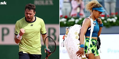 Stan Wawrinka (L) and Naomi Osaka.