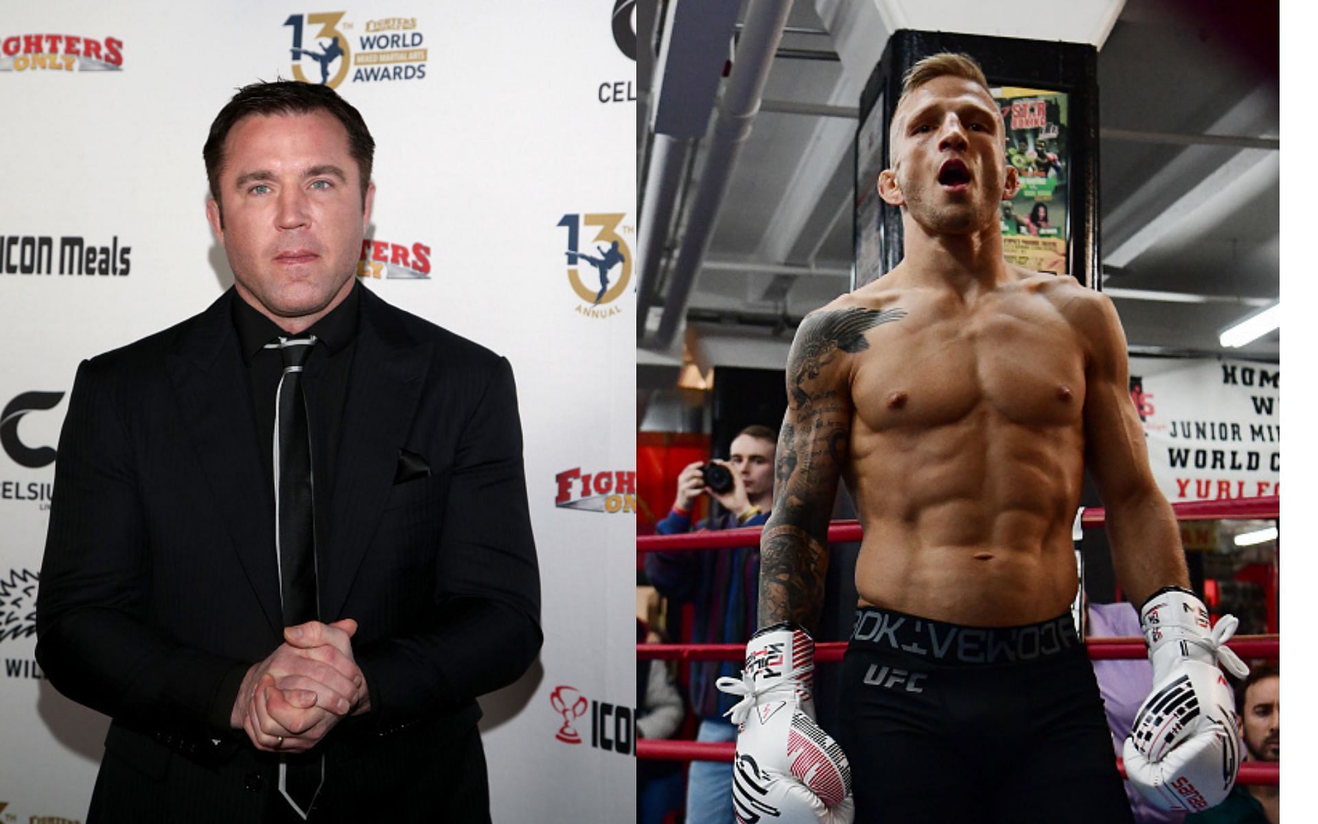 Chael Sonnen (left) and T.J. Dillashaw (right)