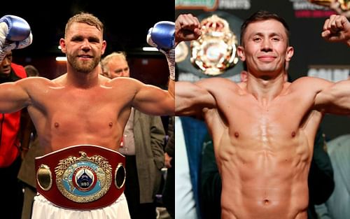 Billy Joe Saunders (left) and Gennadiy Golovkin (right)