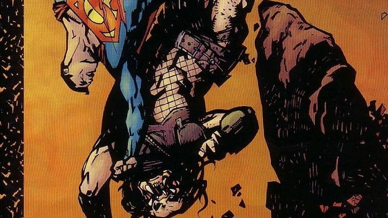 Superman fights a Yautja (Image via Dark Horse Comics)