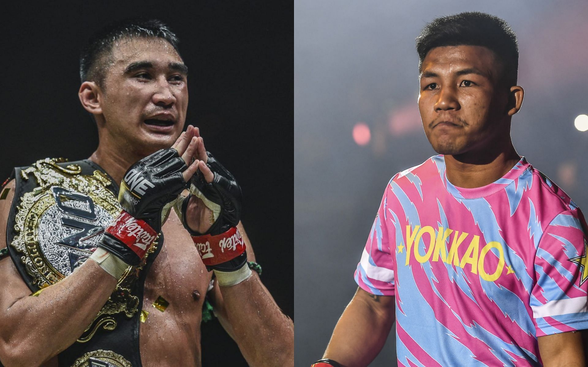 Rodtang Jitmuangnon (right) predicts that Petchmorakot Petchyindee will come away victorious at ONE 157. [Photos ONE Championship]