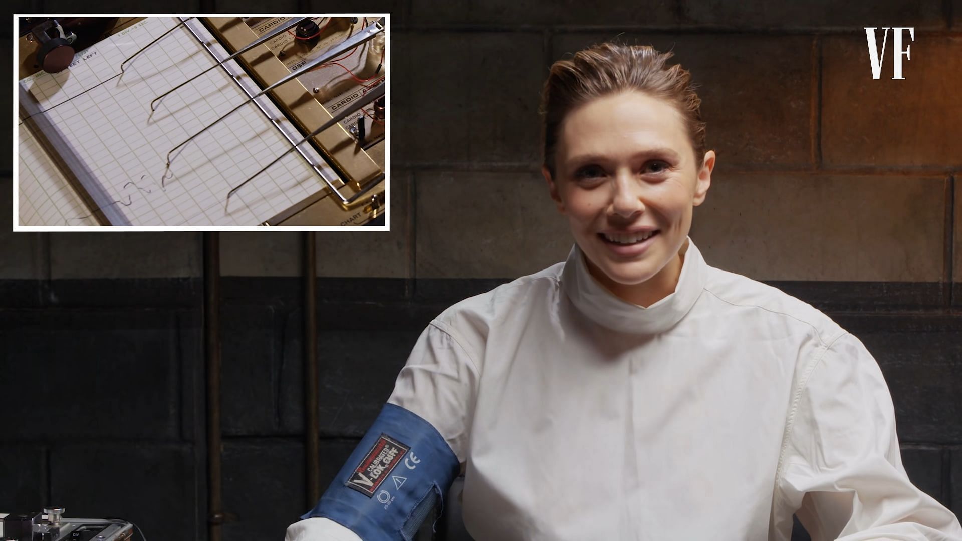 Elizabeth Olsen in Vanity Fair&#039;s Lie Detector Test (Image via Vanity Fair/YouTube)