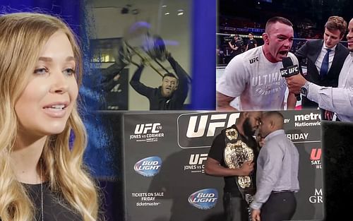 Psychologist (left), Conor McGregor (top left), Jon Jones & Daniel Cormier (centre), Colby Covington (right) [Images courtesy of fight front, mmaweekly.com and ufc on YouTube]