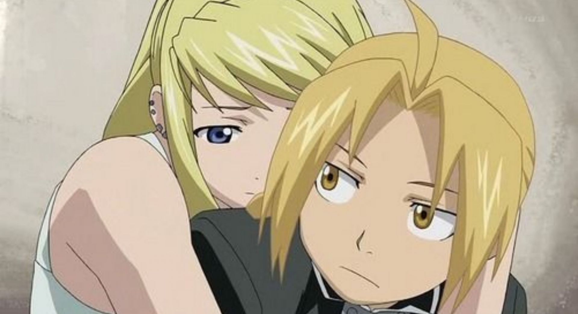 Edward and Winry, as seen in Fullmetal Alchemist (image via Studio Bones)