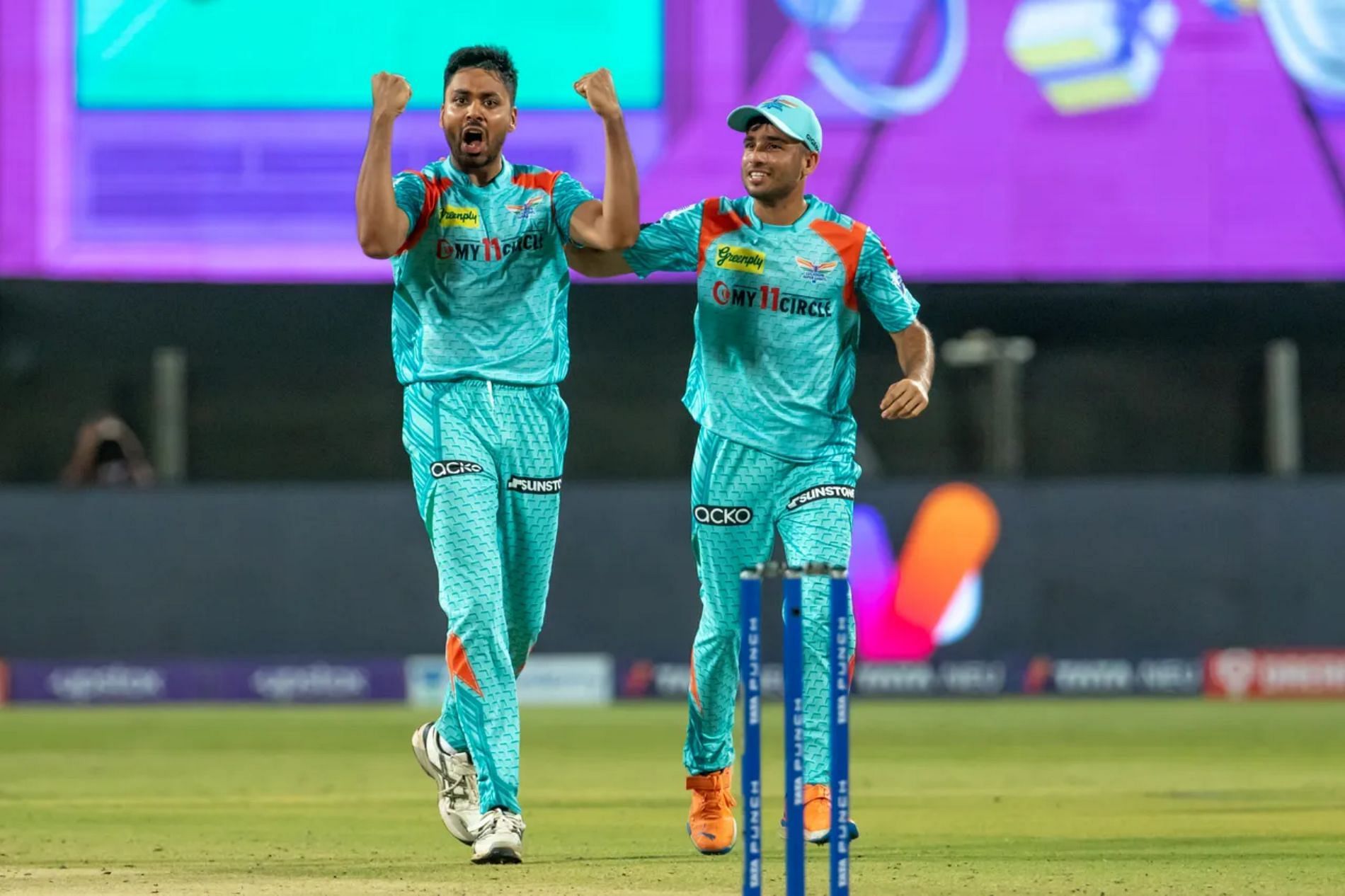 Avesh Khan celebrates a wicket. Pic: IPLT20.COM