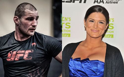 Sean Strickland (L0 (via @sstricklandmma on Instagram), Gina Carano (R)