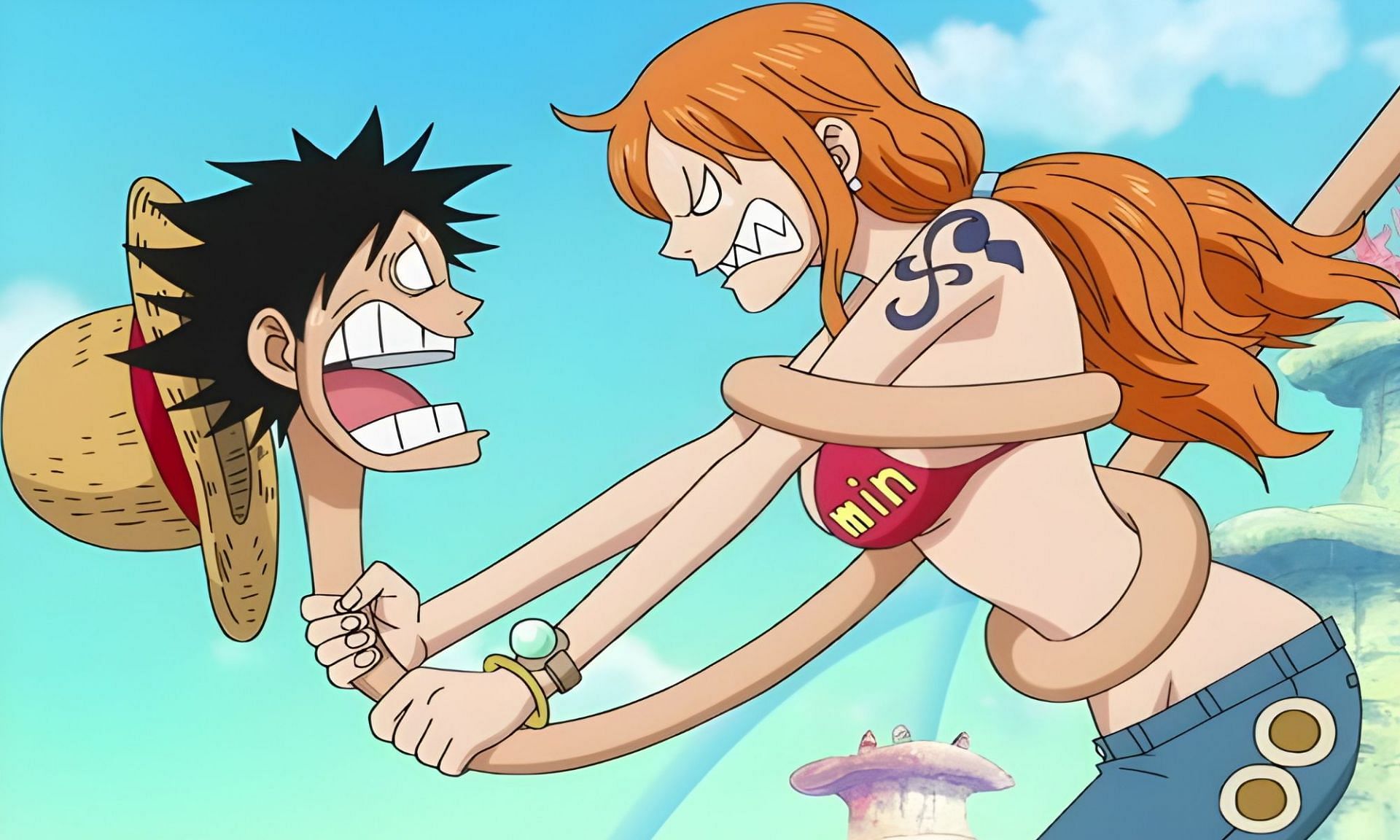 Luffy and Nami have yet another argument (Image via Eiichiro Oda/Shueisha/Viz Media/One Piece)
