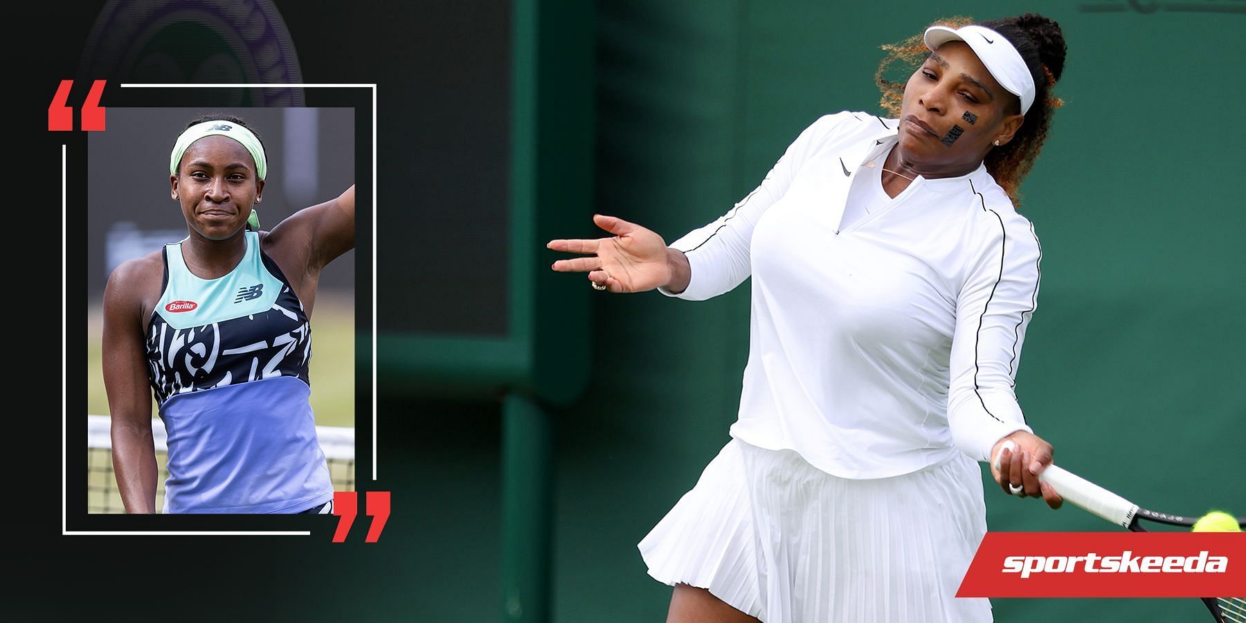 Coco Gauff (L) and Serena Williams (R)