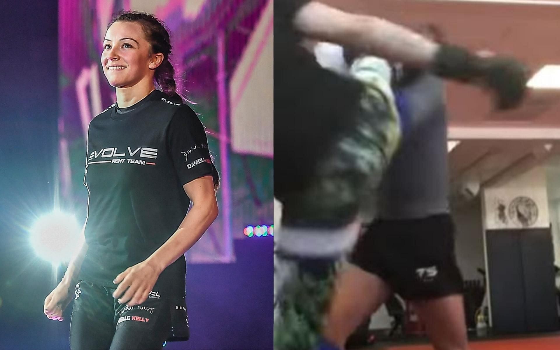 ONE&#039;s grappling superstar Danielle Kelly showed her kickboxing background in a recently uploaded throwback video. (Images courtesy: ONE Championship, @daniellekellybjj on Instagram)