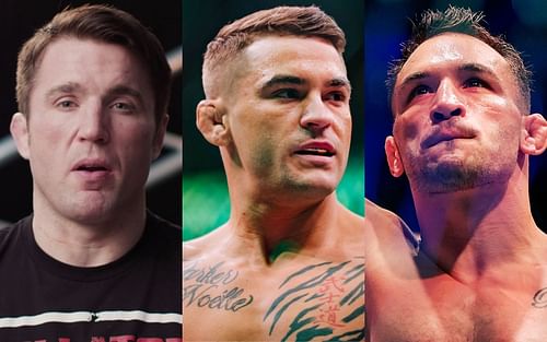 L-R: Chael Sonnen, Dustin Poirier, and Michael Chandler [Photo credit: Bellator MMA on YouTube]