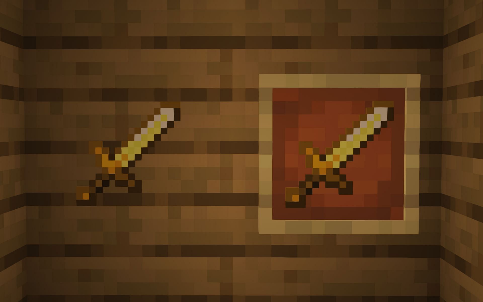 Items on invisible item frames are much more aesthetically pleasing to look at (Image via Minecraft 1.19)