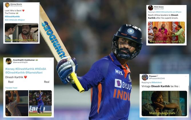 "Jersey 2 will be based on his life" - Netizens react to Dinesh Karthik's batting heroics in 4th T20I vs SA