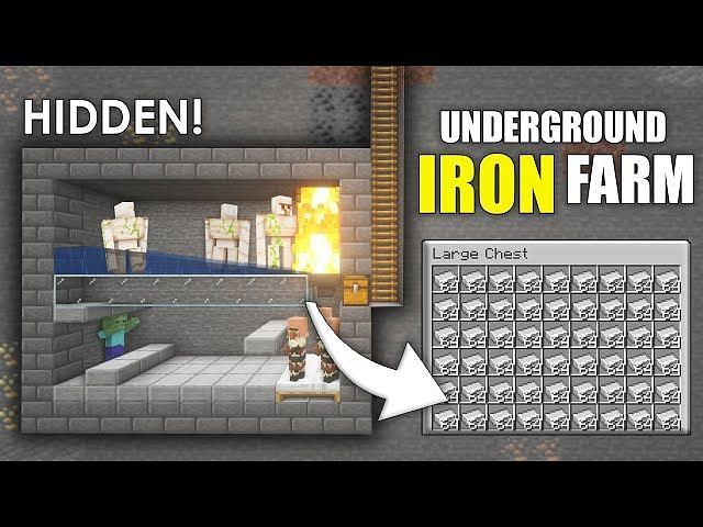 How To Build An Underground Iron Farm In Minecraft 1.19 Update