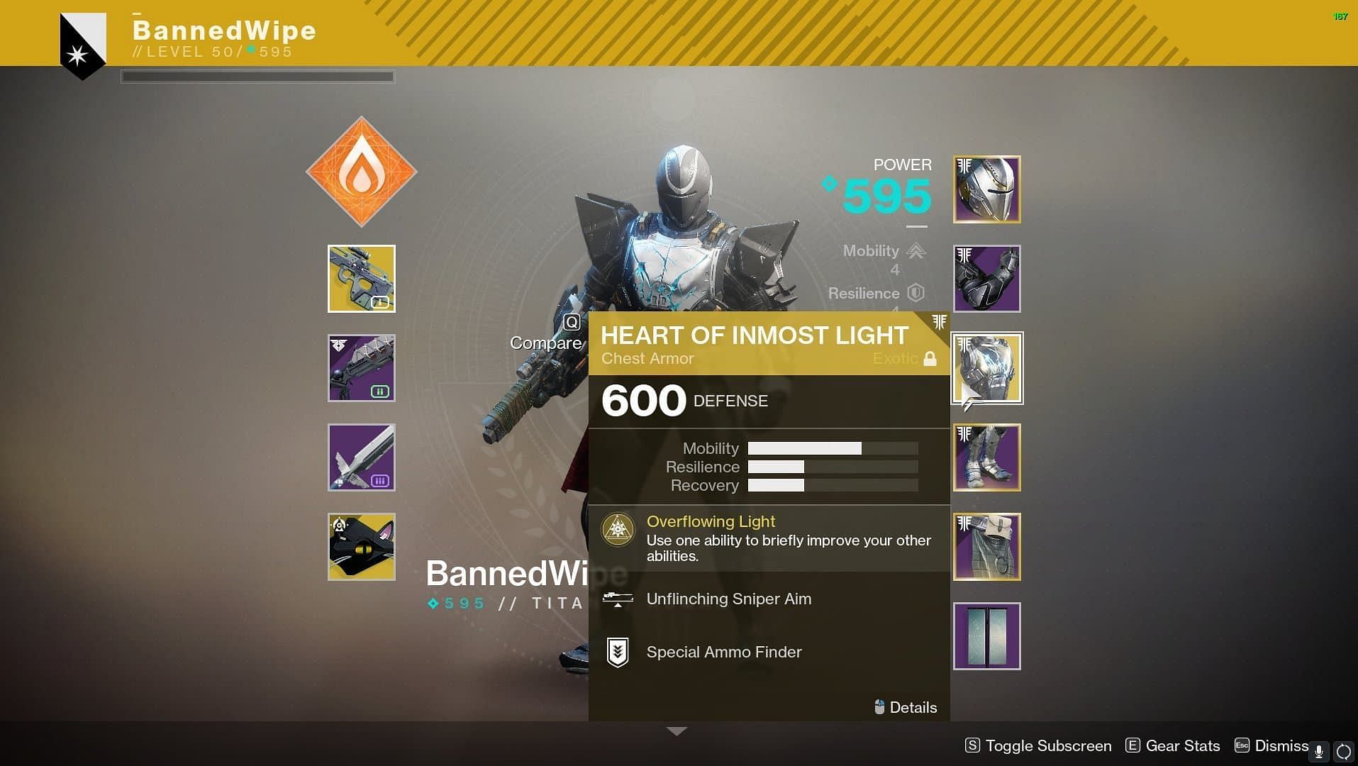 Heart of Inmost Light will keep the abilities coming (Image via Bungie)
