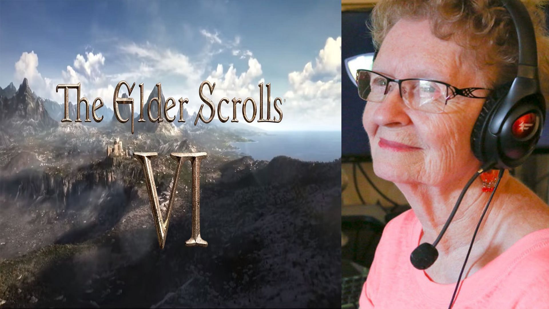 Skyrim Grandma wants The Elder Scrolls 6 to come out soon (Image via Bethesda and Shirley Curry)