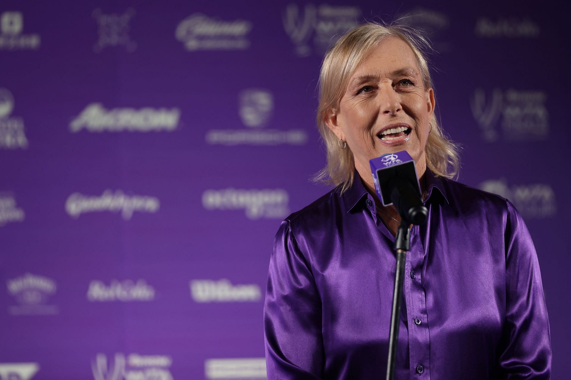 Martina Navratilova at the 2021 WTA Finals.