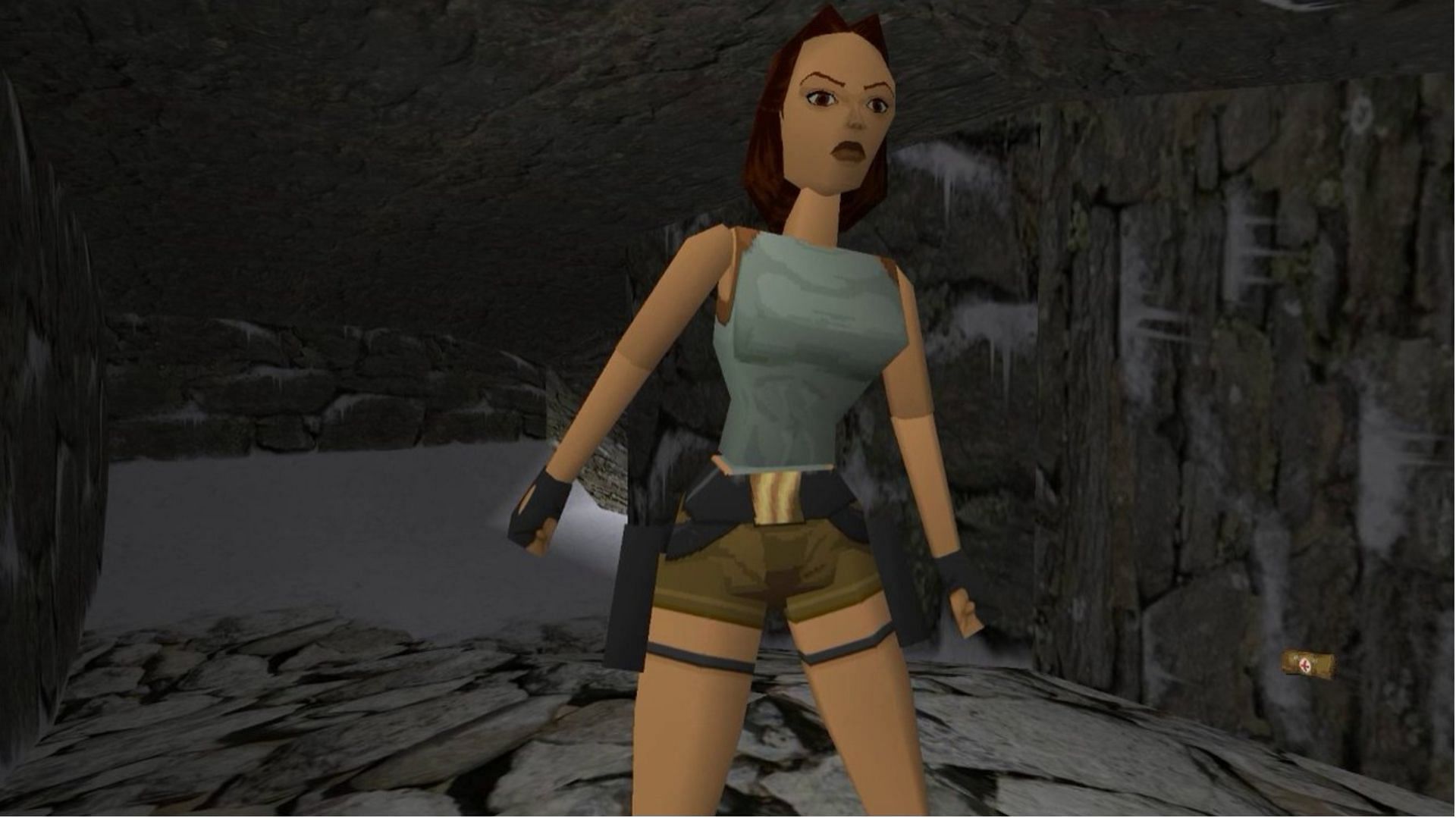 Lara Croft in 1996 (Image via Eidos Interactive)
