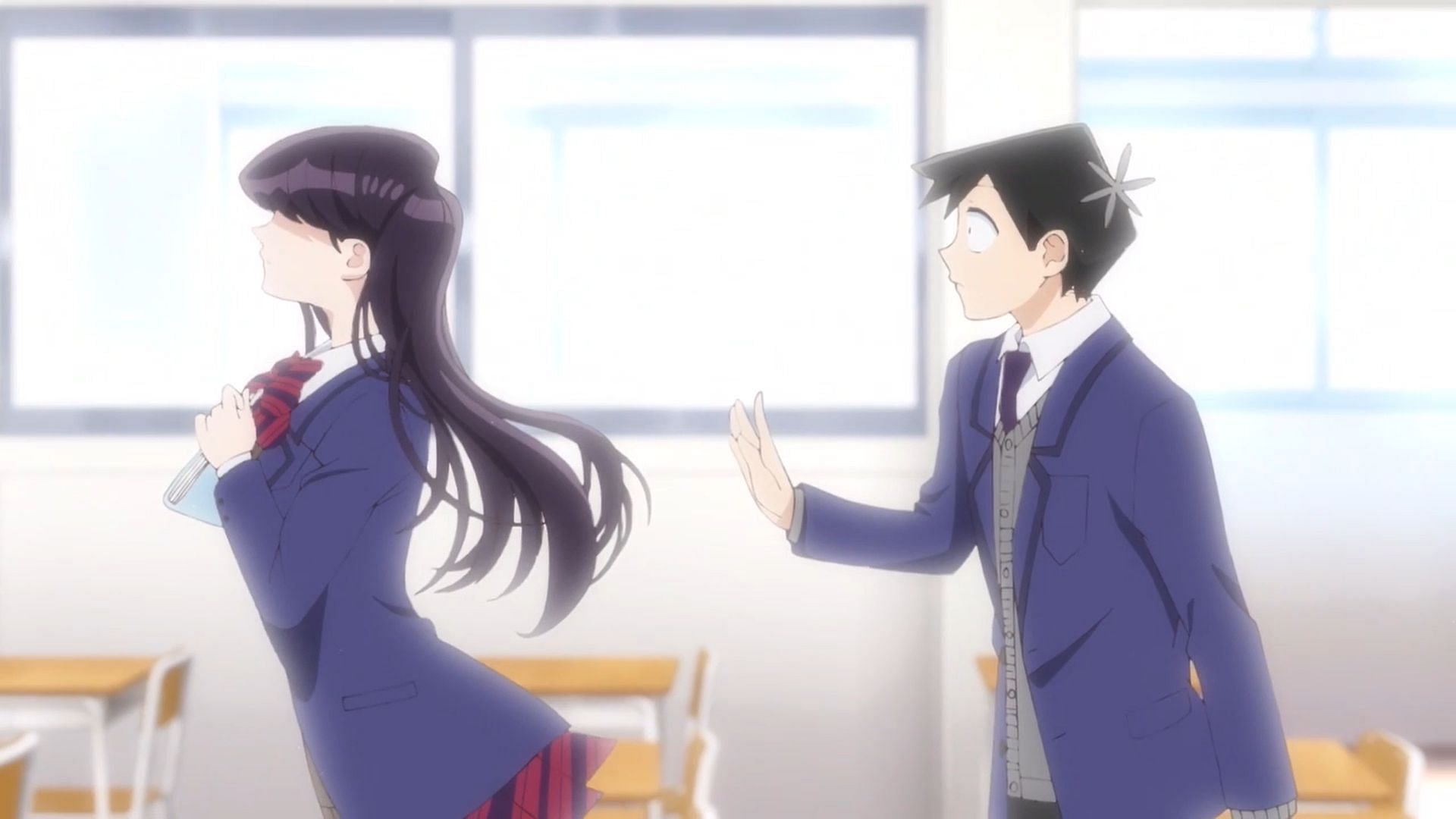 Tadano helps Komi talk to her friends (Image via Komi Can&rsquo;t Communicate, Shogakukan and OLM)