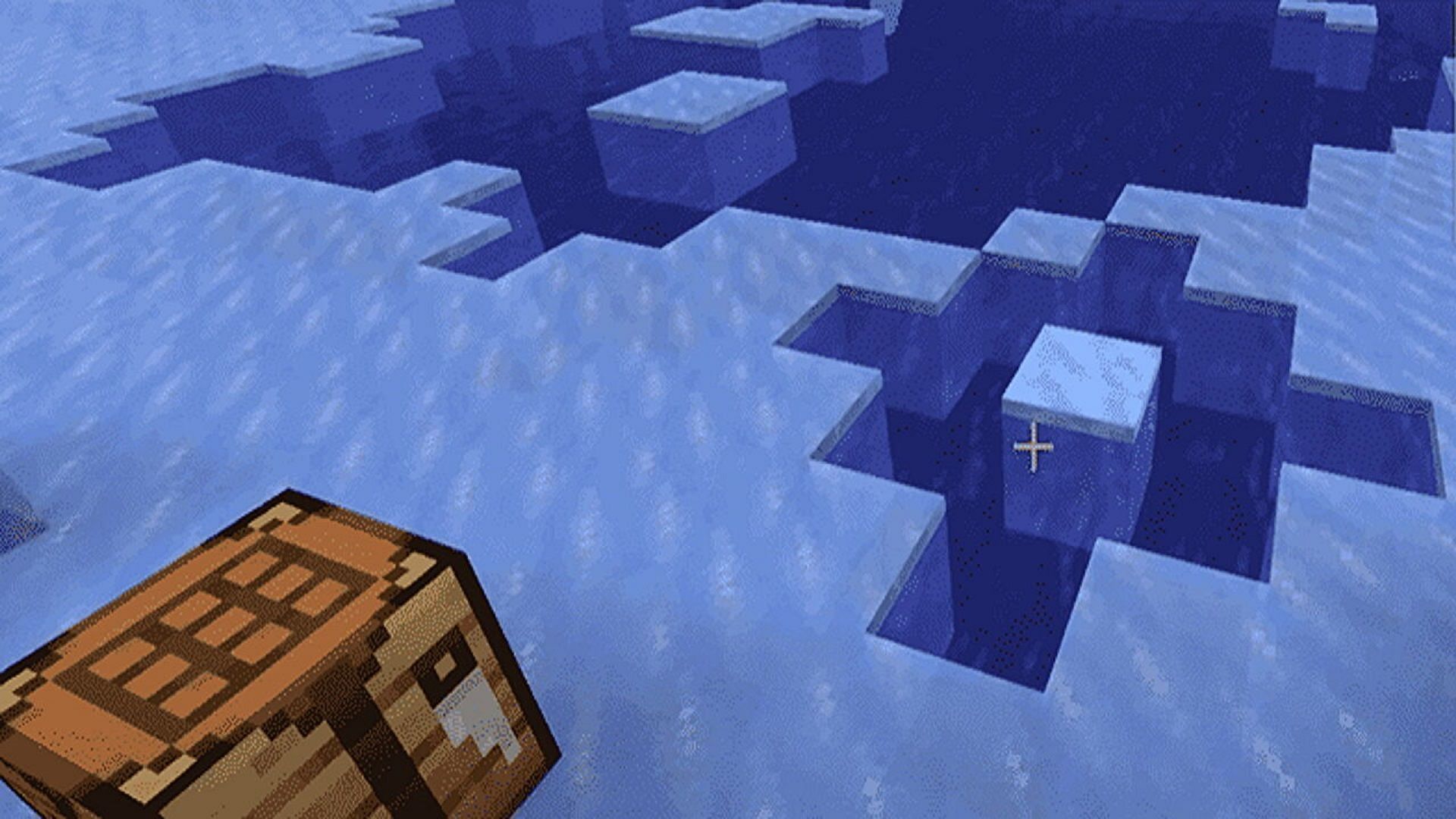 An ice farm in Minecraft (Image via Mojang)