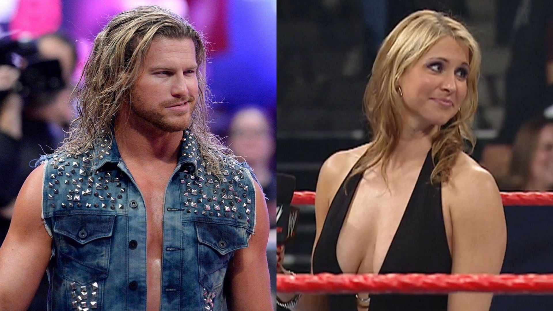 Dolph Ziggler (left) and WWE Interim CEO and Chairwoman Stephanie McMahon (right)