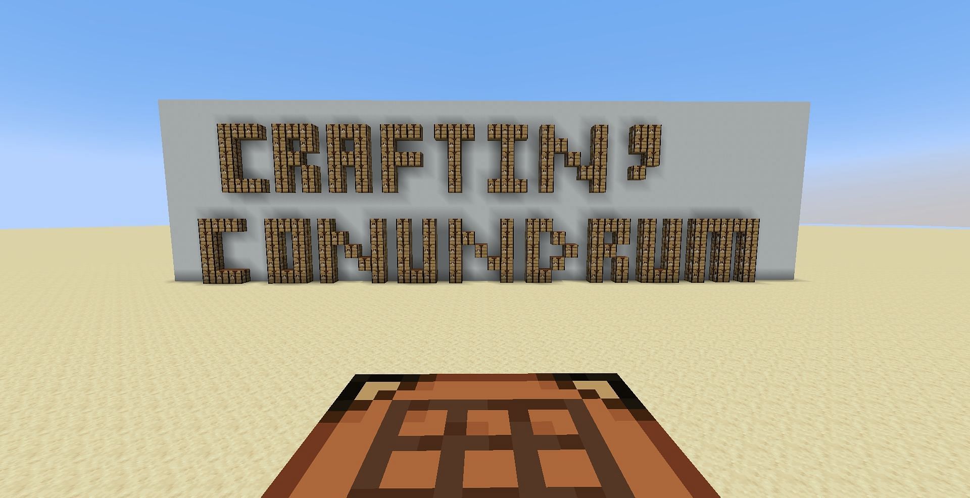 The Crafting Conundrum map (Image via minecraftmaps.com)