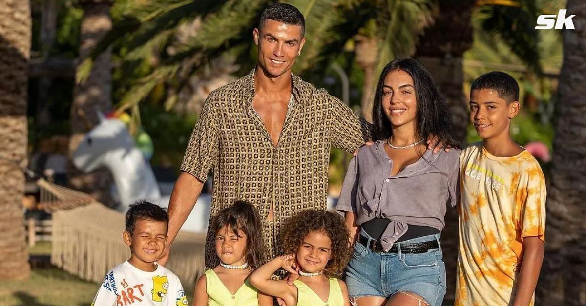 Cristiano Ronaldo with Georgina Rodriguez and kids