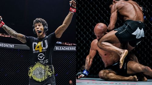 Adriano Moraes and Demetrious Johnson [Photo Credits: ONE Championship and AsianMMA.com] 