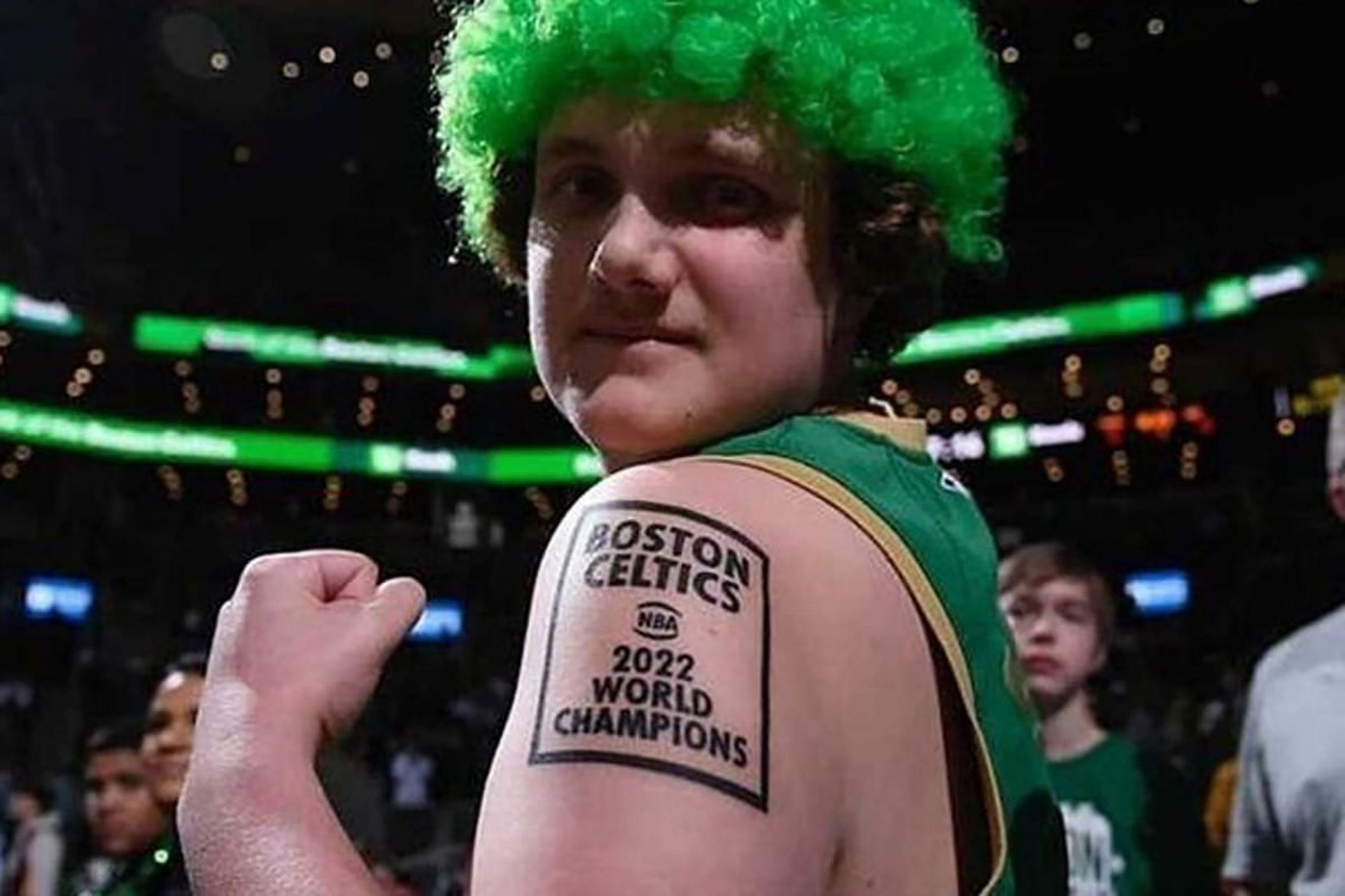 Celtics fan tattoo (Photo: New York Post)