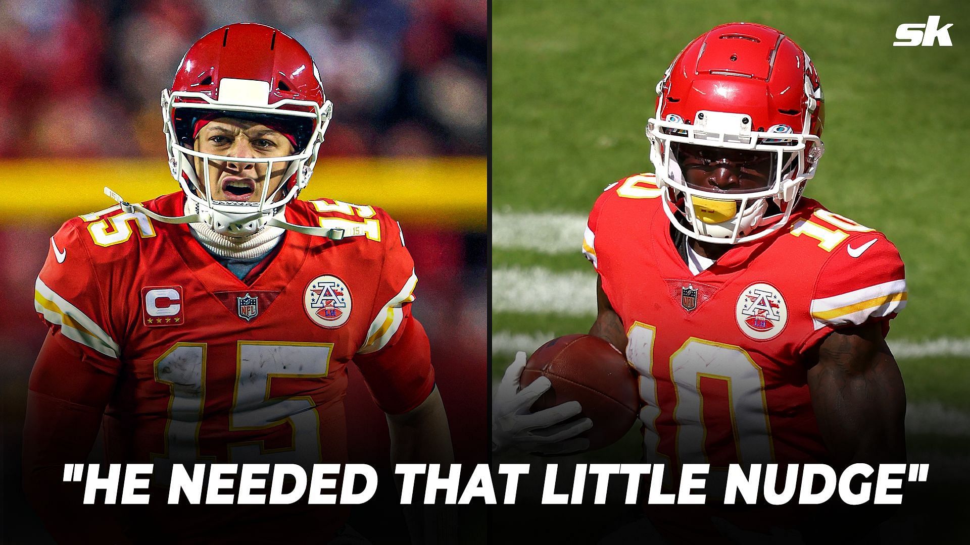 Patrick Mahomes and Tyreek Hill 