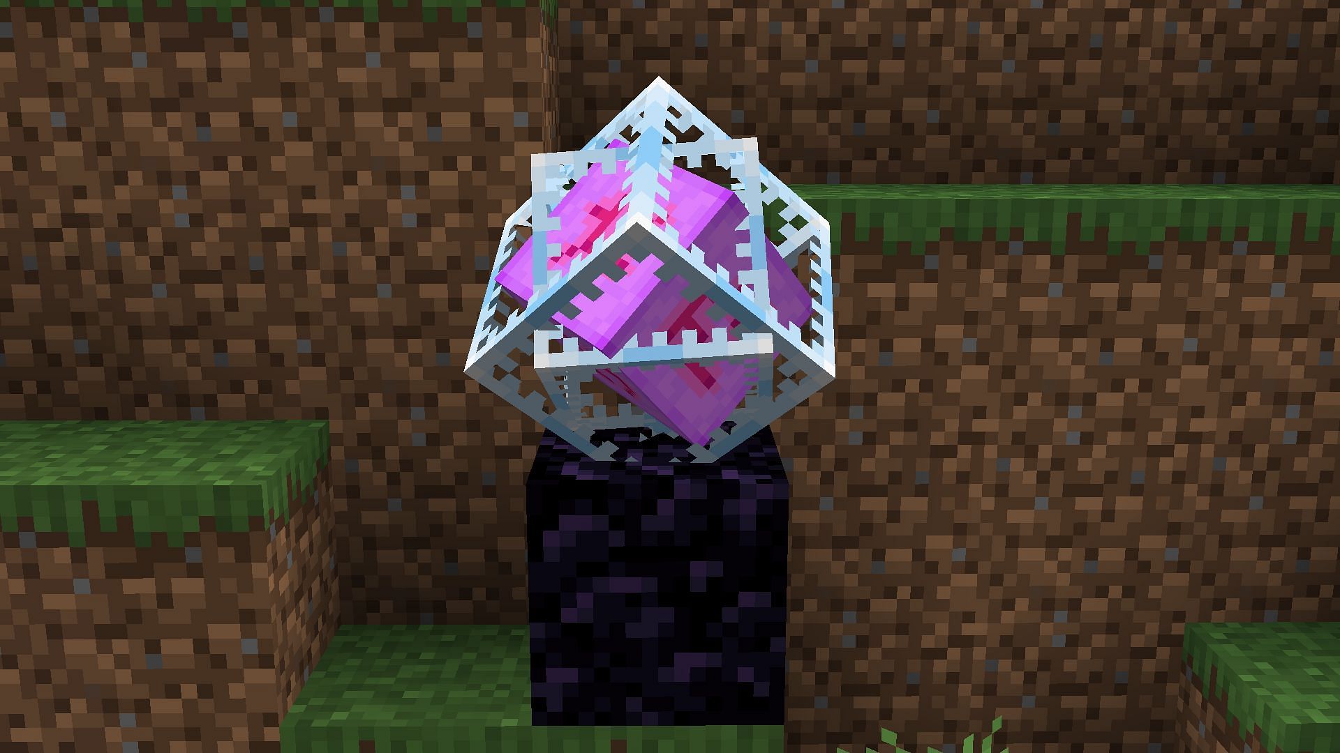 End Crystal placed on obsidian (Image via Minecraft 1.19)