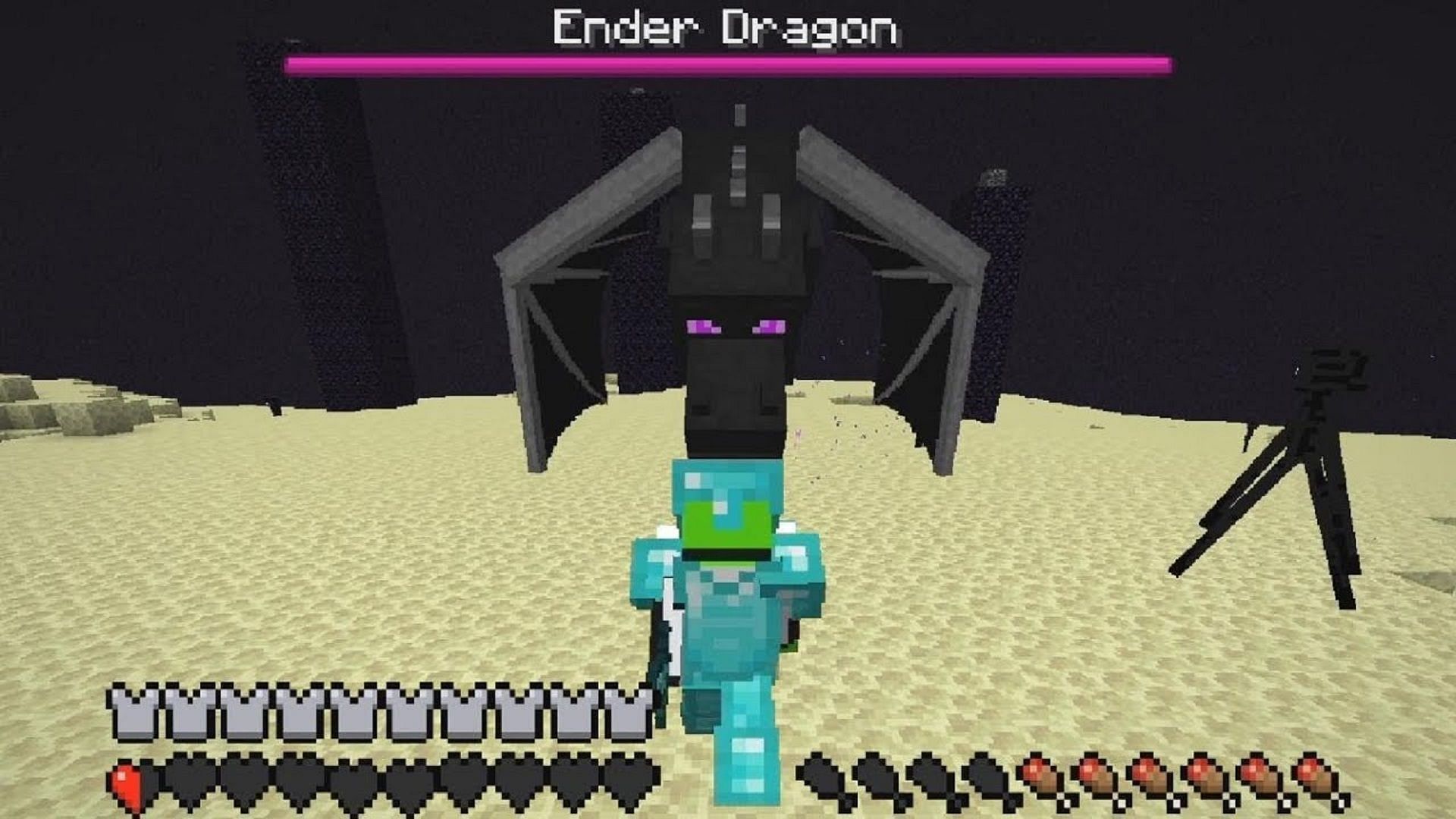 Dream and the Ender Dragon (Image via Dream/Youtube)