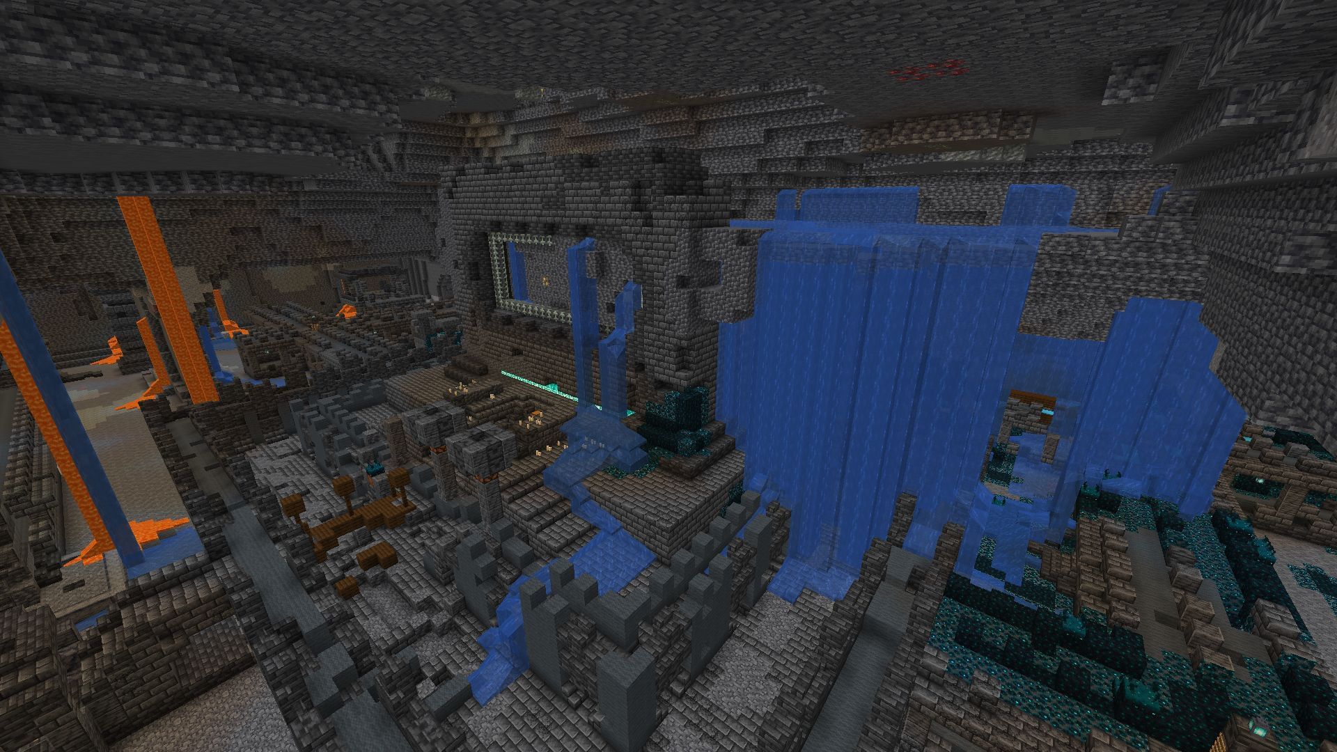 An ancient city, one of the new biomes added in 1.19 (Image via Minecraft)