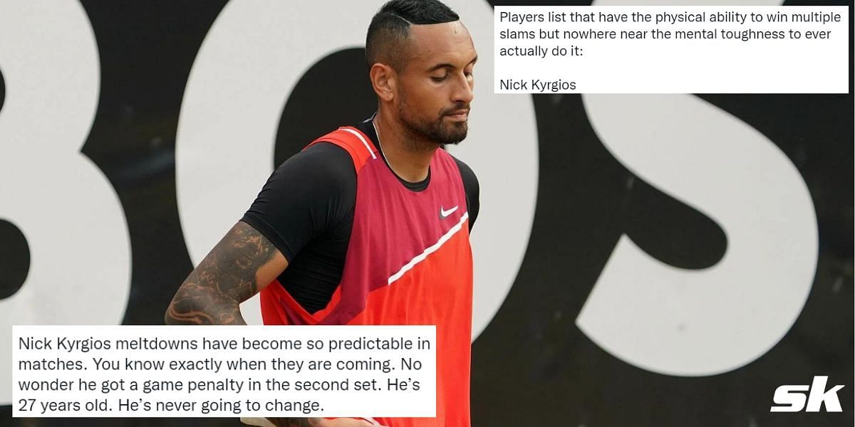 Tennis fans react to Nick Kyrgios&#039;s on-court meltdown during the Stuttgart Open semifinals