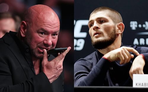 Dana White (left) and Khabib Nurmagomedov (right) (Images via Getty)