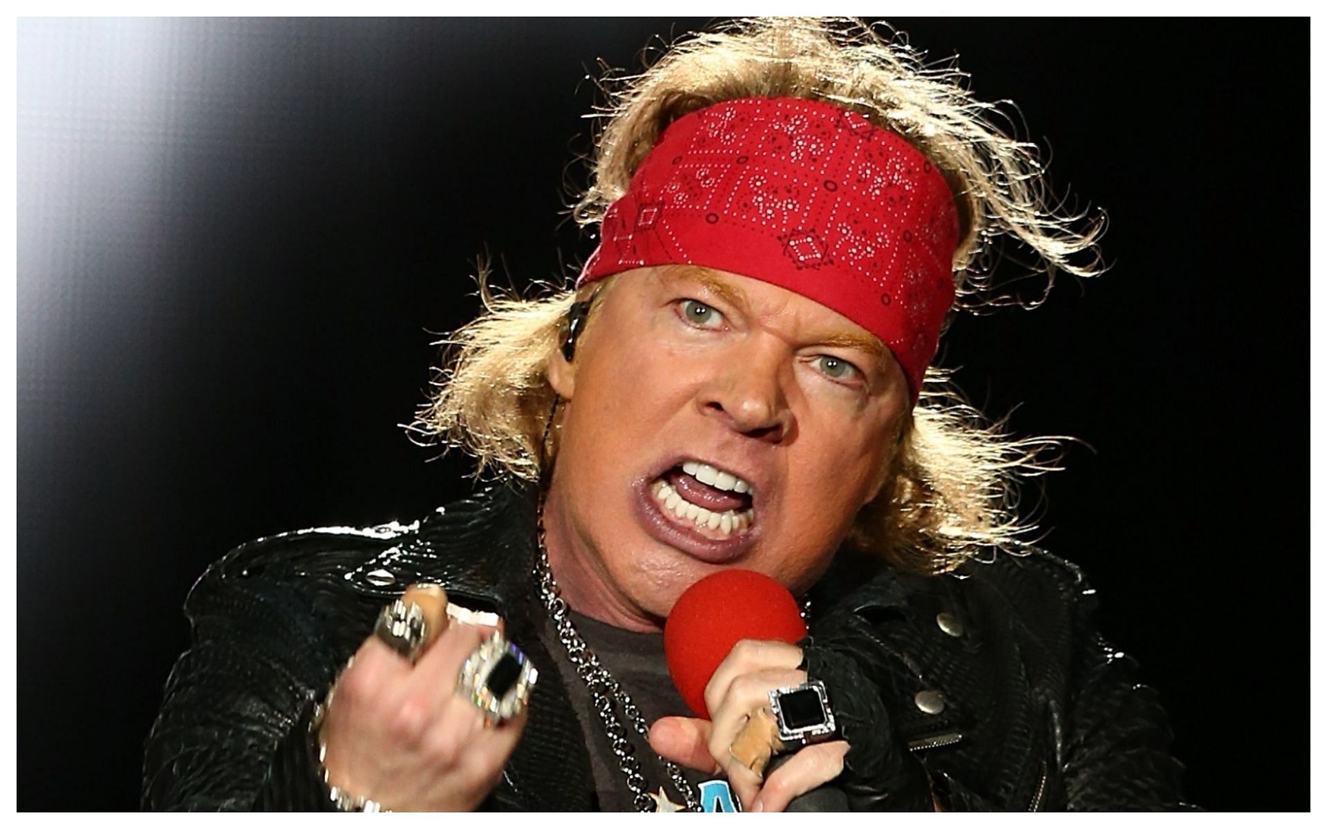 Rock and Roll star Axl Rose turns out for Guns N Roses (Image via Daily Mail)