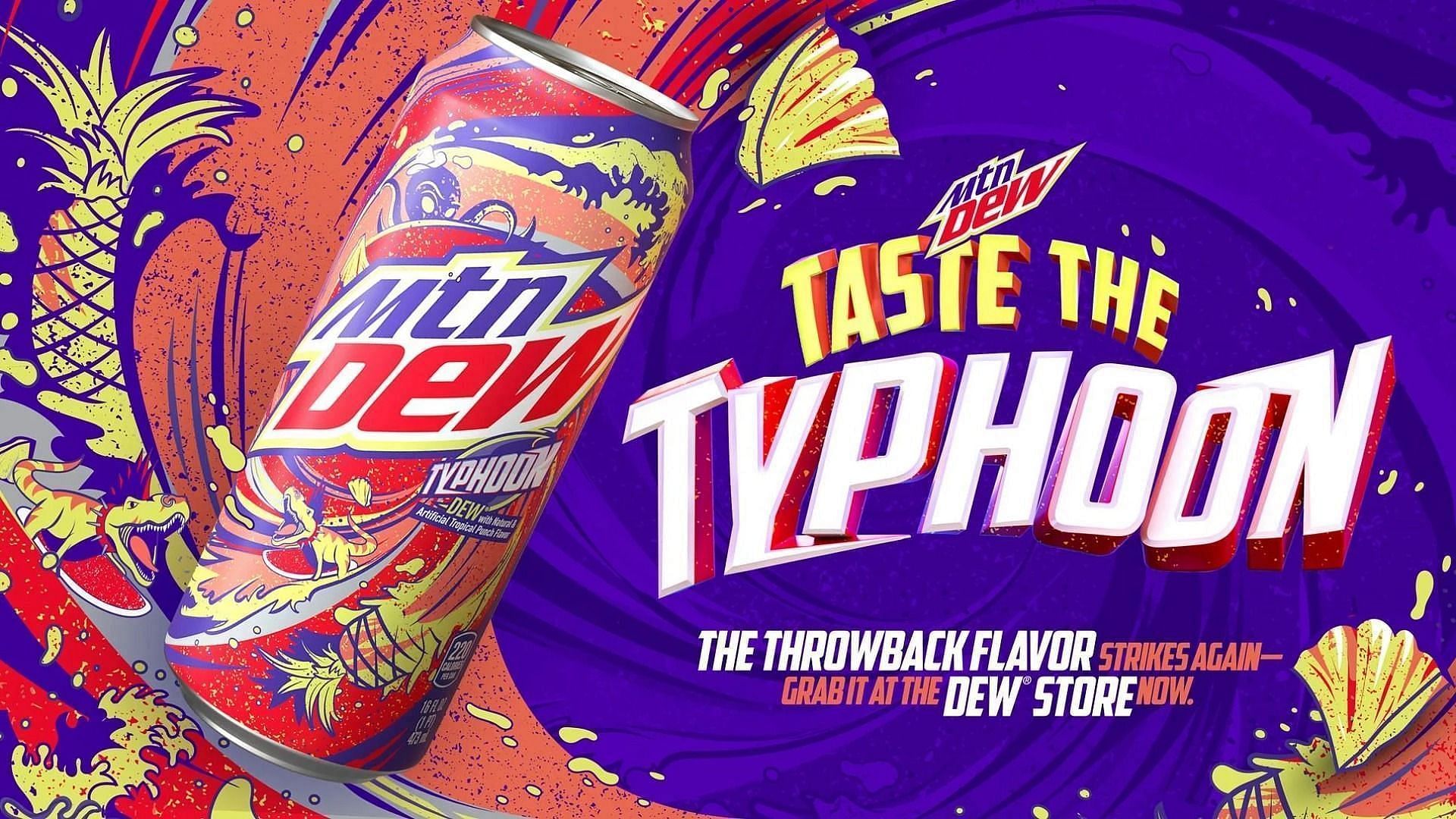 Mountain Dew is relaunches Typhoon flavor (Image via PepsiCo)