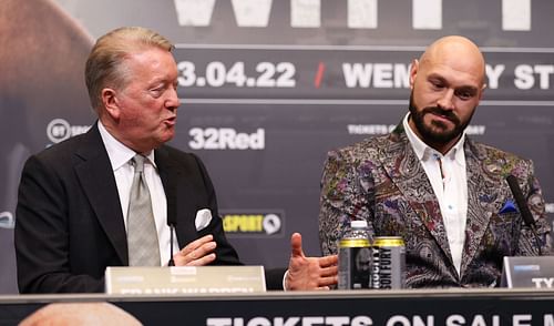 Frank Warren (left) with Tyson Fury (right)