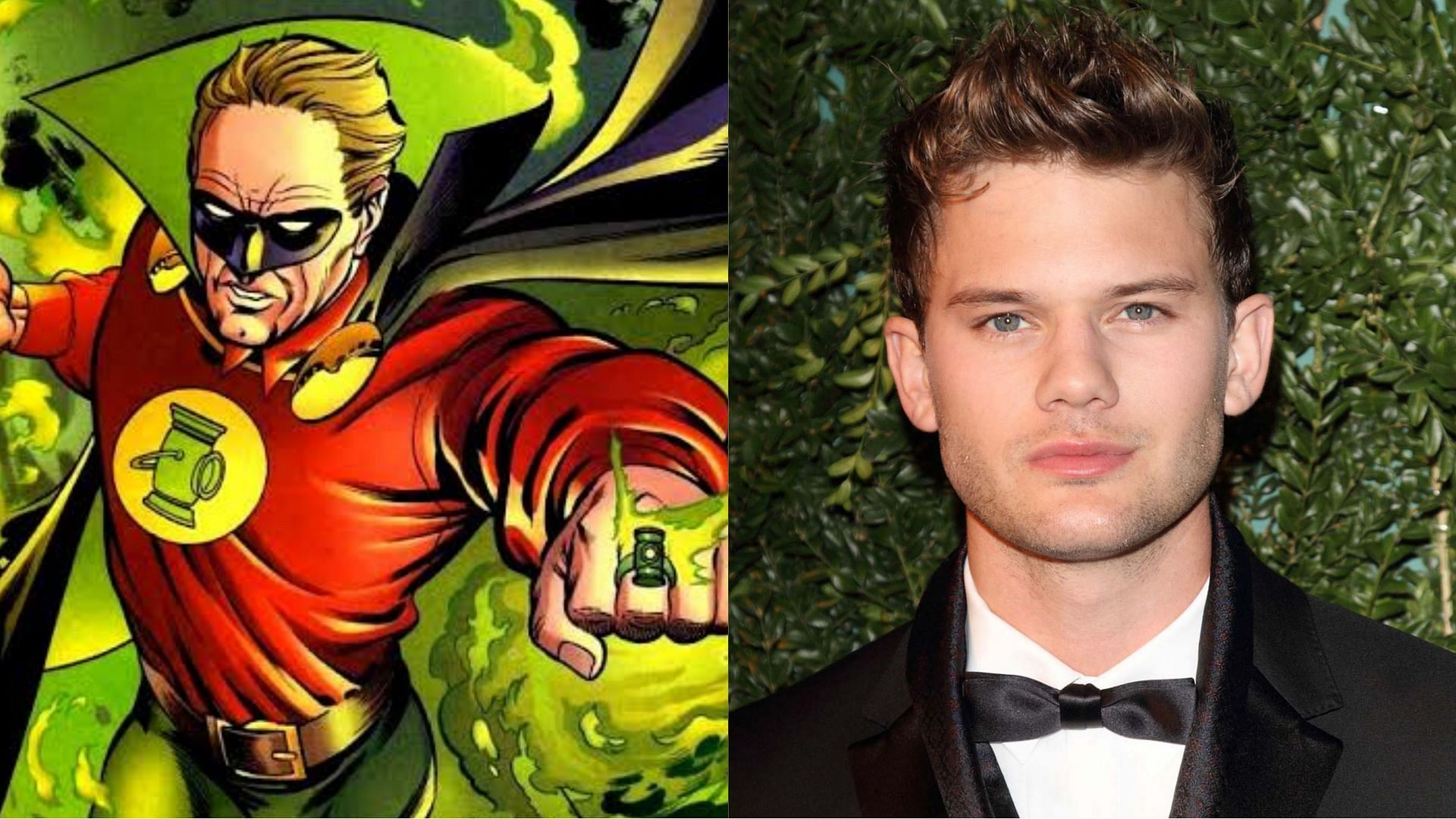 Jeremy Irvine and Alan Scott (Images via _DCCBRASIL/Twitter and DC Comics)
