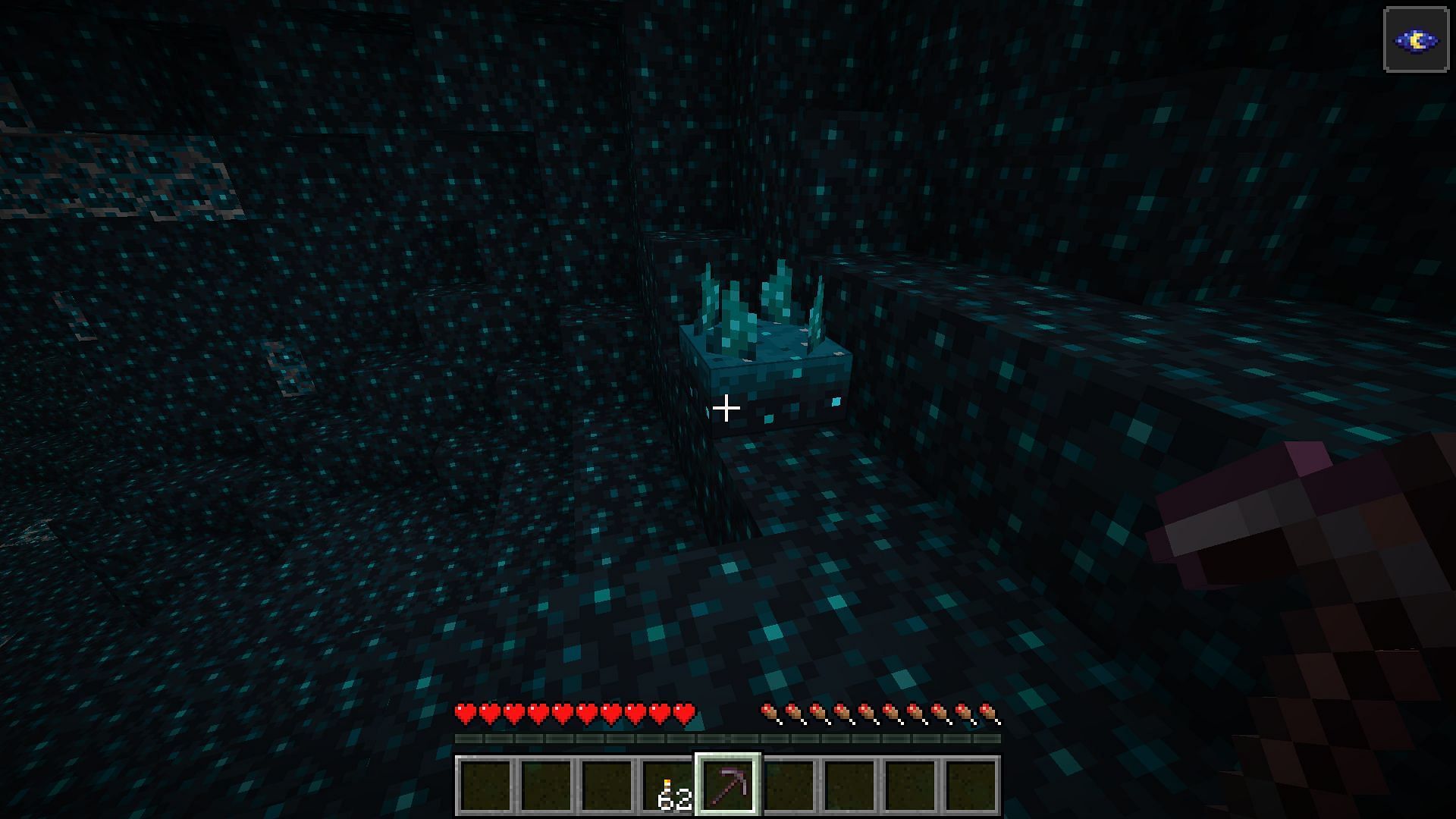 Sculk blocks in the Deep Dark Biome are fascinating to observe (Image via Mojang)