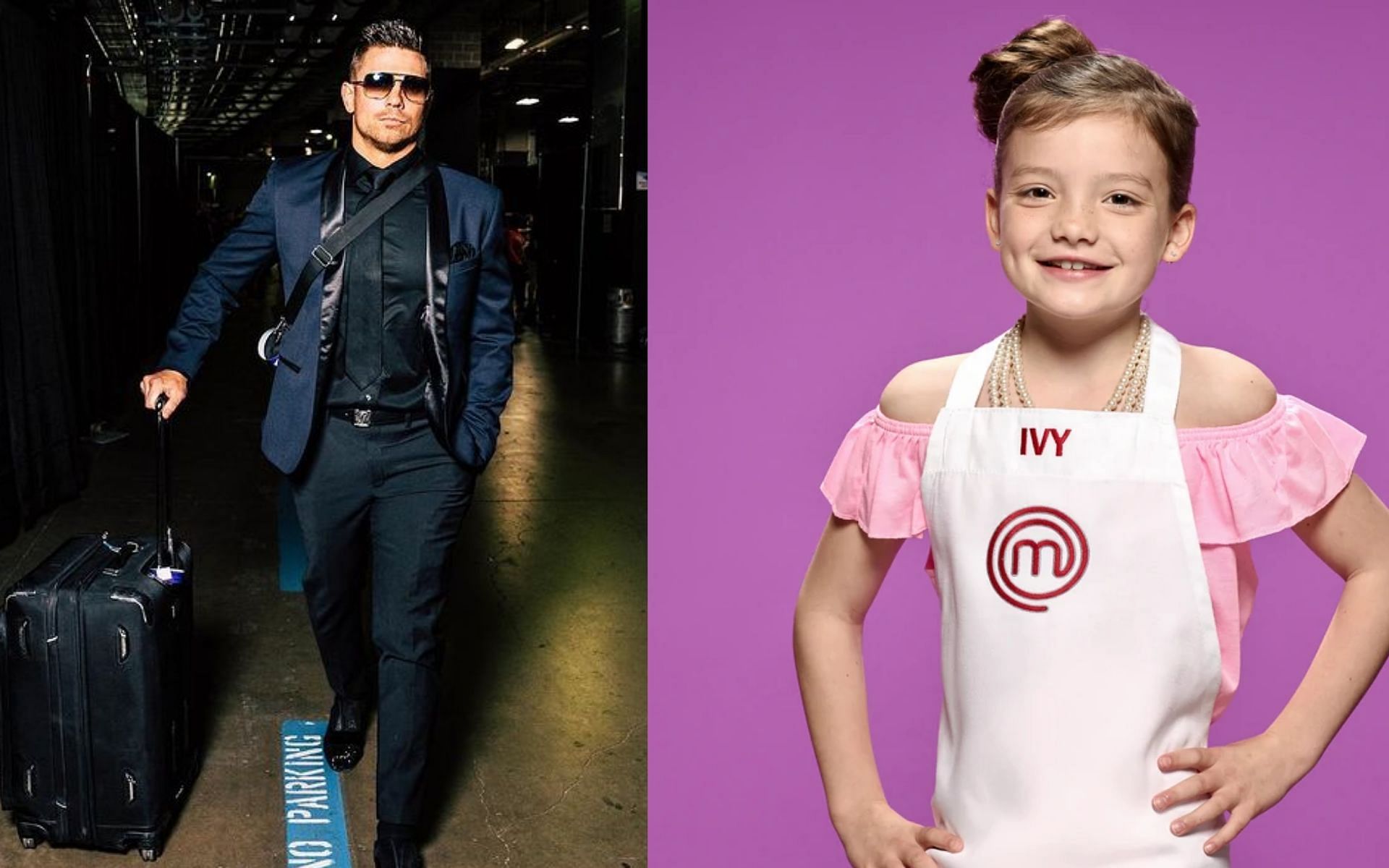 Ivy Childs and The Miz teamed up tonight for a challenge (Images via mikethemiz/Instagram and masterchef.fandom)