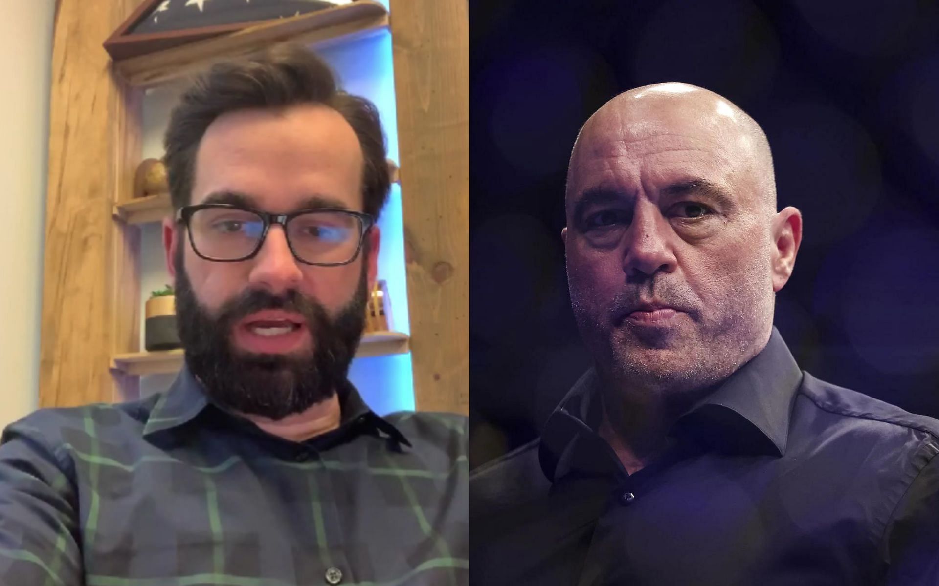 Matt Walsh (left), Joe Rogan (right) [Image via a video from @mattwalshblog on Instagram]