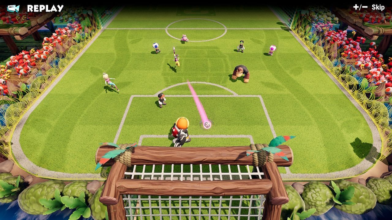 After a player scores, terrific highlights get shown, so players can see how it went down (Image via Nintendo)