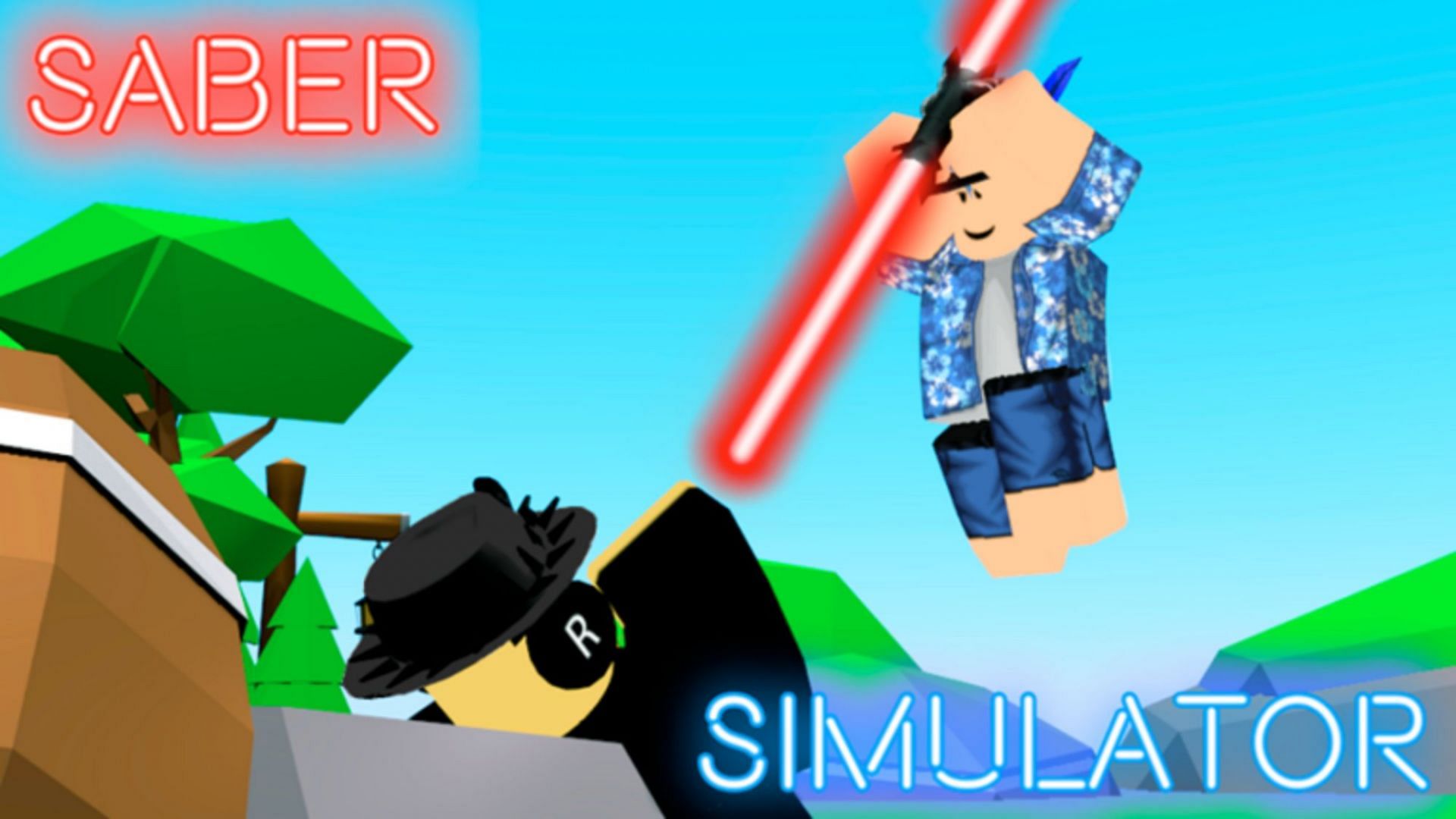 Enjoy fighting with sabers in Roblox Saber Simulator (Image via Roblox)